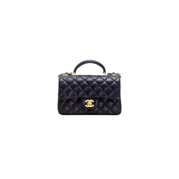 Ch*el mini flap with top handle